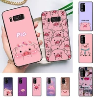 cartoon pig phone case for samsung galaxy note 10pro 20ultra cover for note 20 note10lite m30s