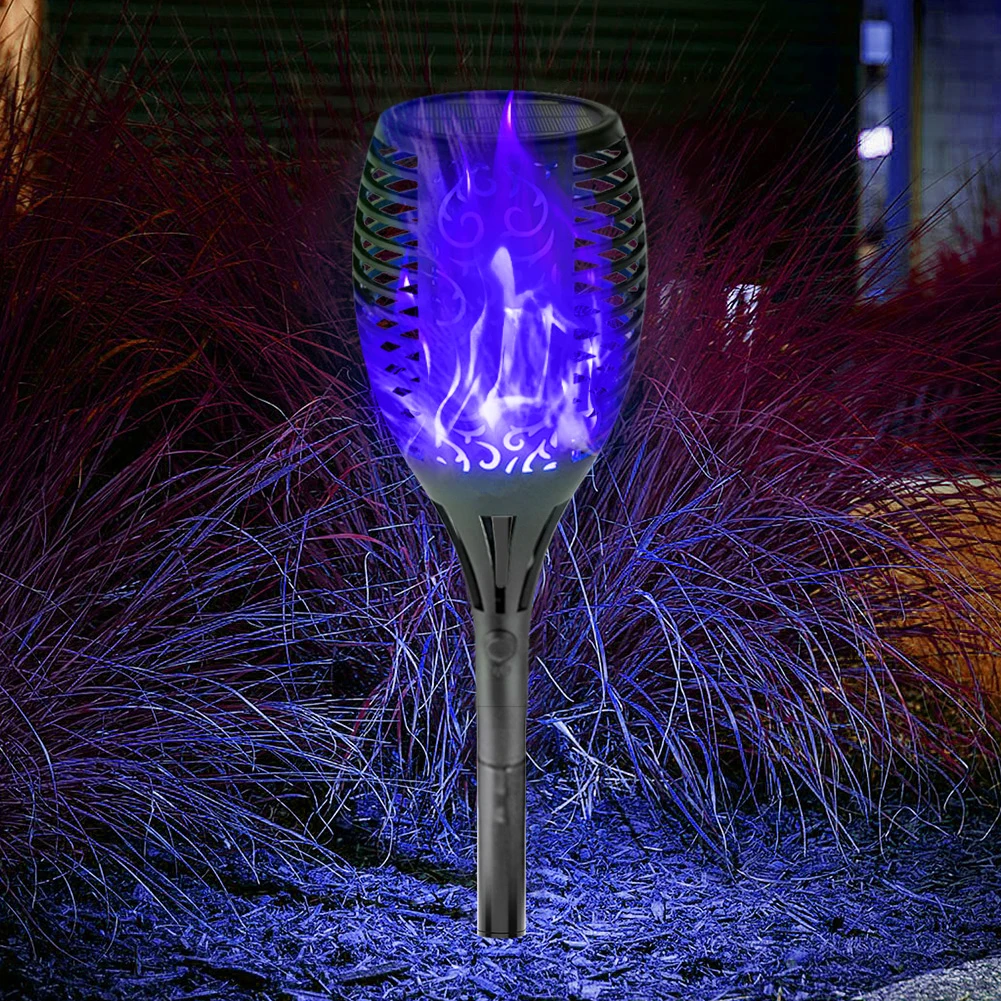 

1/2/4/6/8pcs 12LED Solar Flame Torch Light Flickering Waterproof Garden Decor Landscape Lawn Lamp Path Lighting Torch
