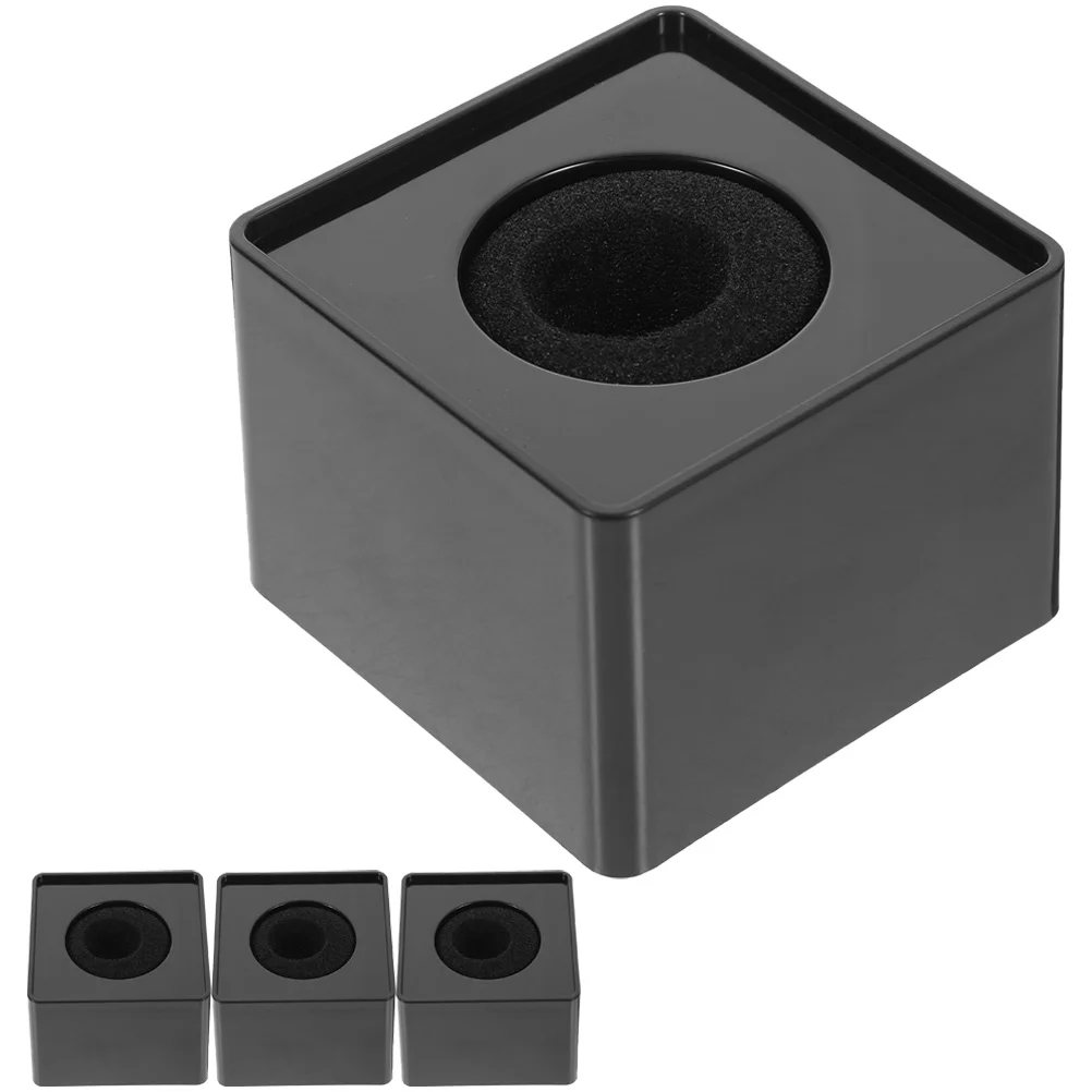 

4 Pcs Microphone Label Holder Logo Cube Customized Wireless Microphones Flag Station Cover Accessories Mini