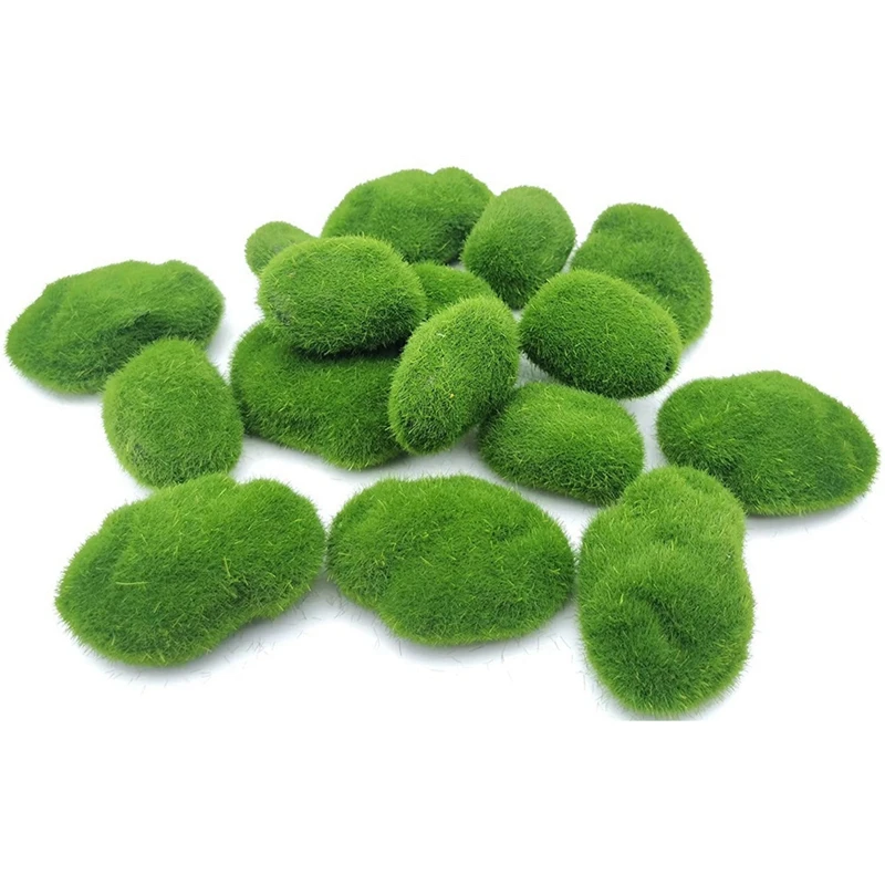 

Artificial Moss Rocks,Faux Green Moss Covered Stones,Green Moss Balls Fake Moss Decor For Pot Planter Fairy Garden