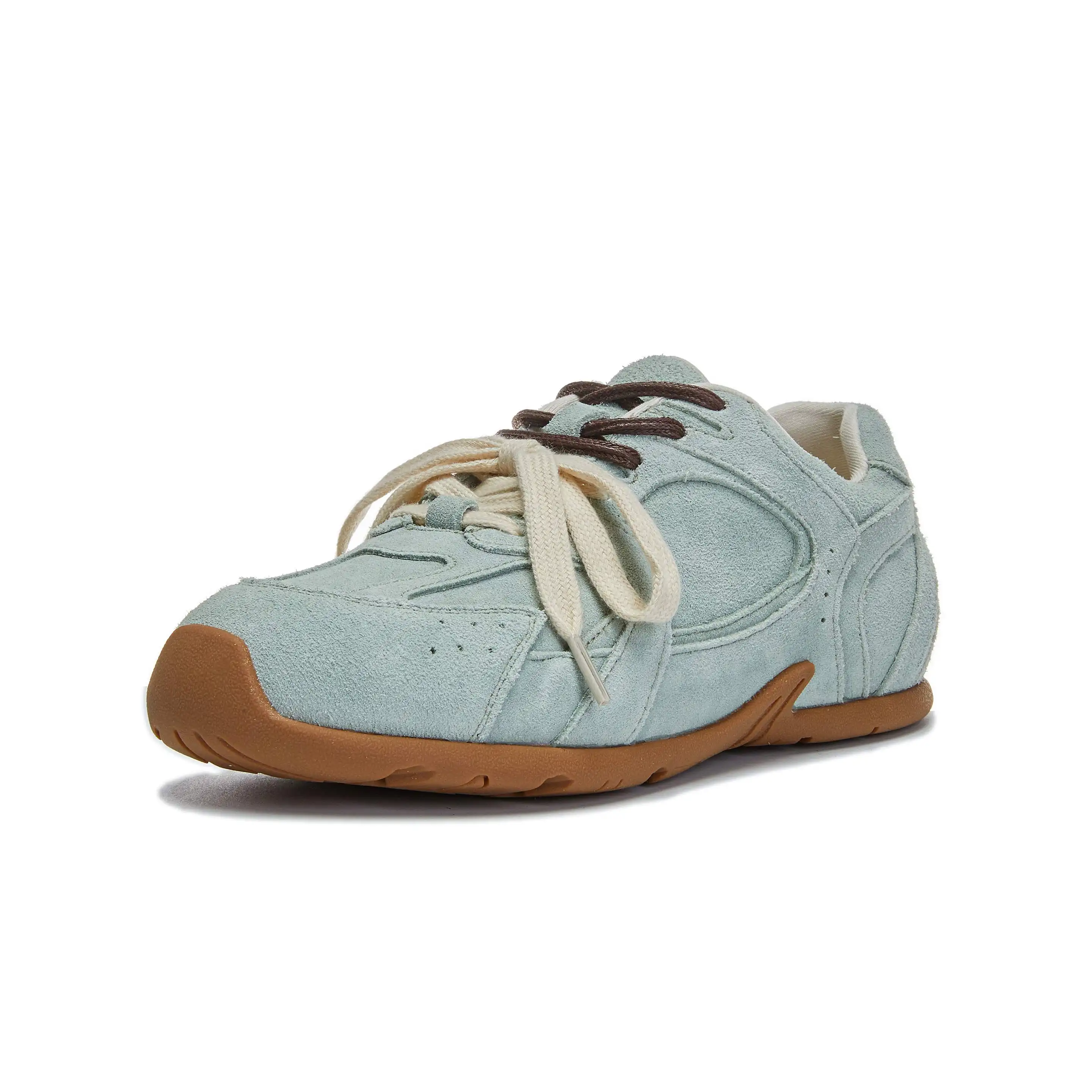 Lanxuryee 2024 модная коровья замша Весенняя шнуровка Повседневная Платформа Женская