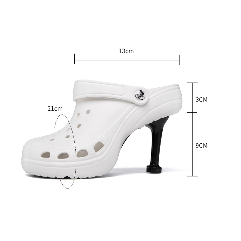 2022 Summer Women Sandals Hole clogs Slippers Sexy Heel Slippers  Shoes Fashion Women's Flip Flop Woman Pump High Heels Sandal