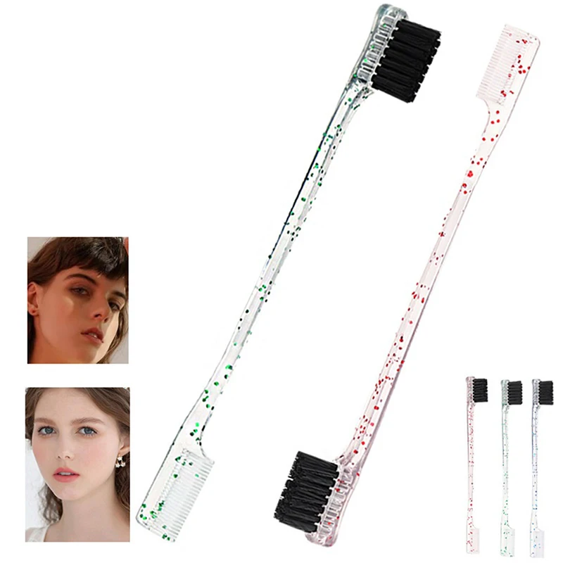 

1Pc Multifunction Double Sided Edge Control Hair Comb Hair Styling Eyebrow Combing Hair Brush Hairdressing Makeup Tools