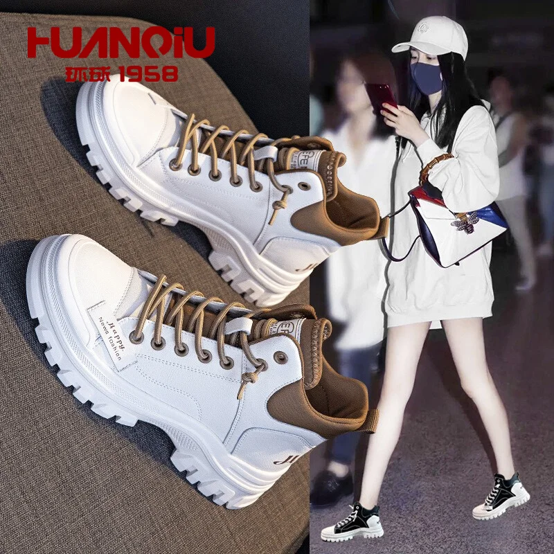 

Global Leather High Top Martin Boots Women's Short Autumn and Winter Small White Shoes Casual Sports