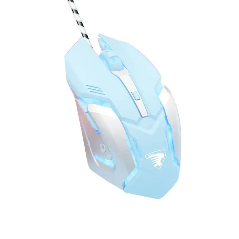 

3200dpi Game Mouse Adjustable E-sports Computer Mouse Ergonomics Wired Mouse Girl Gift Luminous Usb Mute Wired Mice Desktop