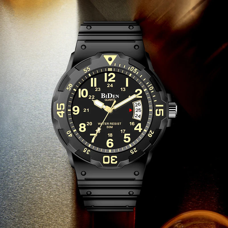 Новые оригинальные мужские часы Biden водонепроницаемость до 50 м ультратонкие