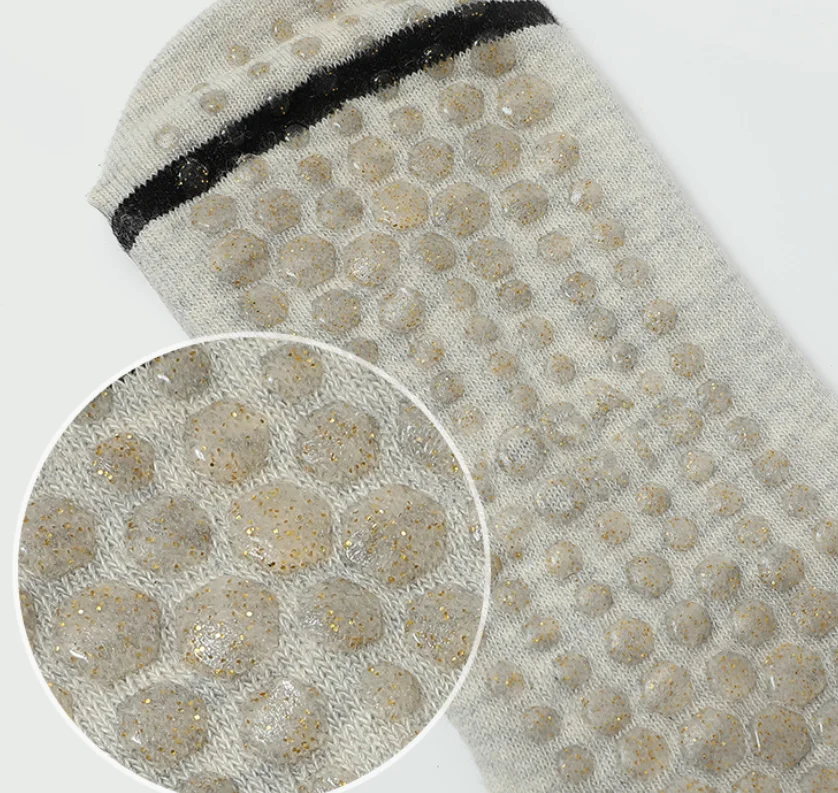 LuLu Fitness Running Street Yoga Summer Calf Socks Women Antiskid Knee High Pilates Blended Rainbow Calf Slim Breathable Socks