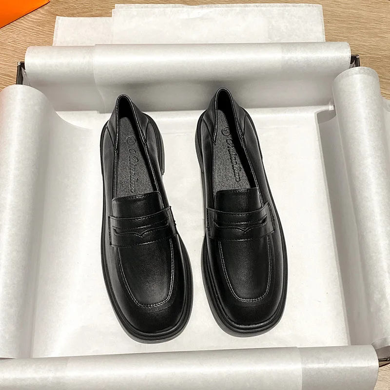 Women Casual Shoes Sneakers Microfiber Thick-soled Inner Heightened Breathable Genuine Leather Color Blocking Round