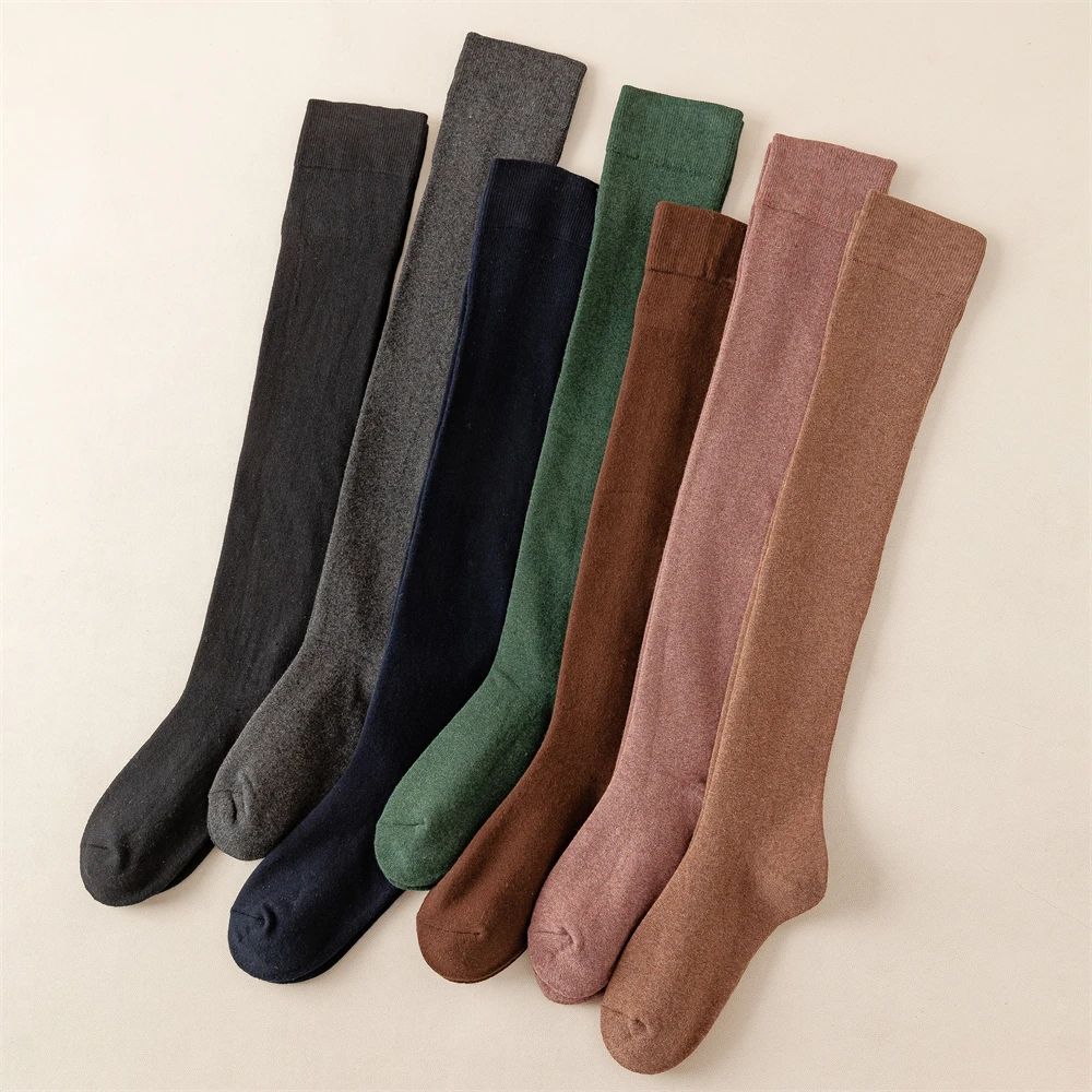 

Knee Socks Stockings Sexy Woman Autumn Women's Long Winter Compression Gyaru Cotton Thermal Harajuku Solid Tights Calf High