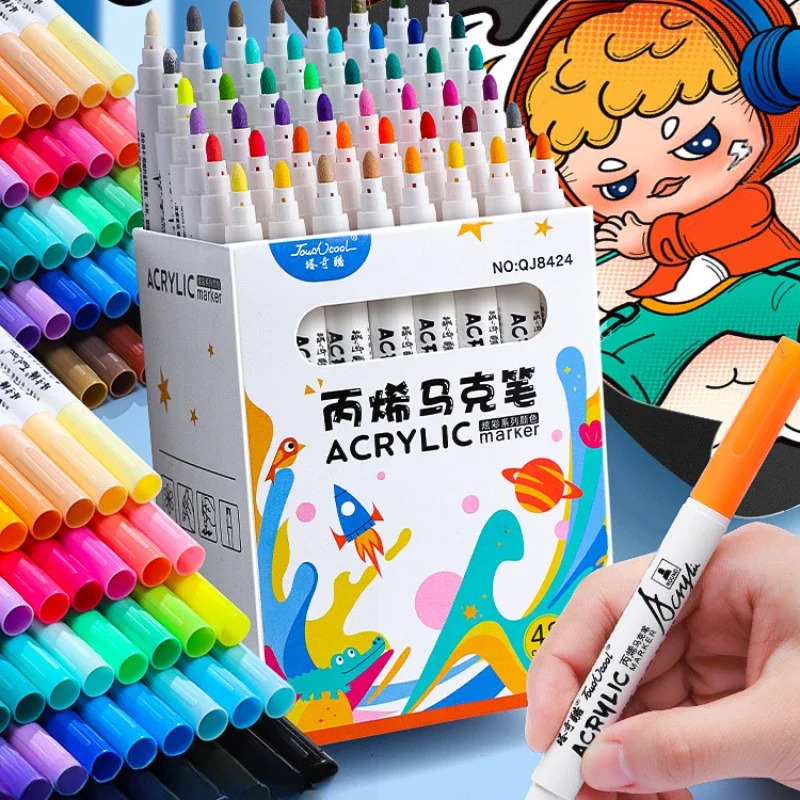 Набор односторонних/двухсторонних маркеров для рисования детей 12/48 цветов в