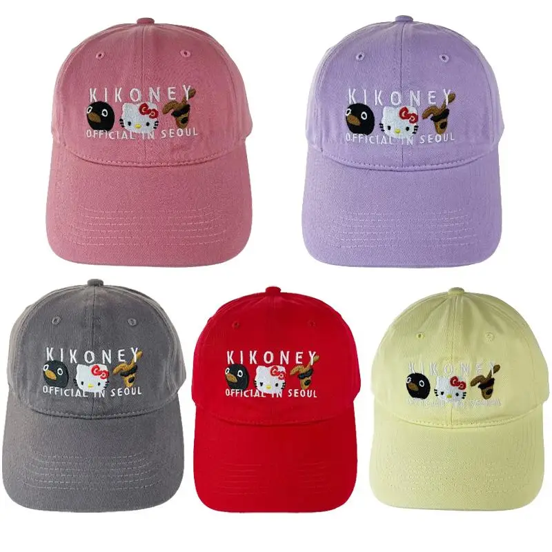 Бейсболка Hellokittys с мультяшным изображением милой девушки большой окружностью