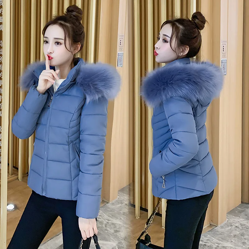 Winter Warm Outdoor Short coat  Clothes Women's 2022 Winter Korean Fashion Slim Parkas Cotton Jacket Removable Hooded