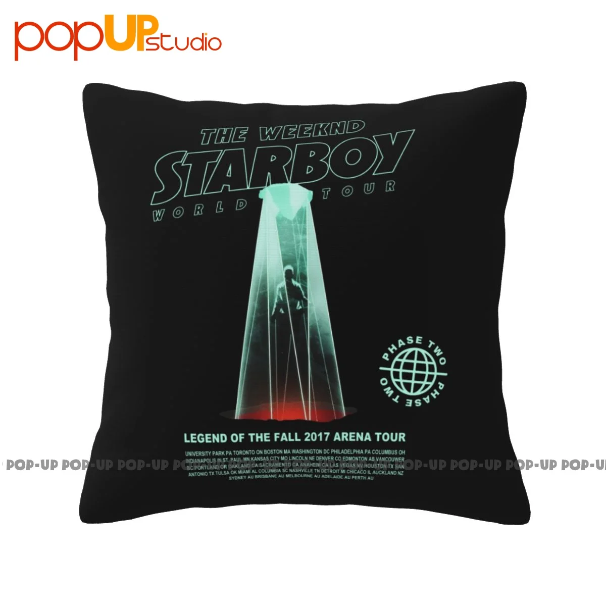 Роскошная наволочка The Weeknd концерт Starboy легенда о осени 2017 мировое путешествие наволочка уход за кожей
