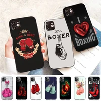 fhnblj boxing gloves phone case for iphone 11 12 13 mini pro max 8 7 6 6s plus x 5 se 2020 xr xs funda case