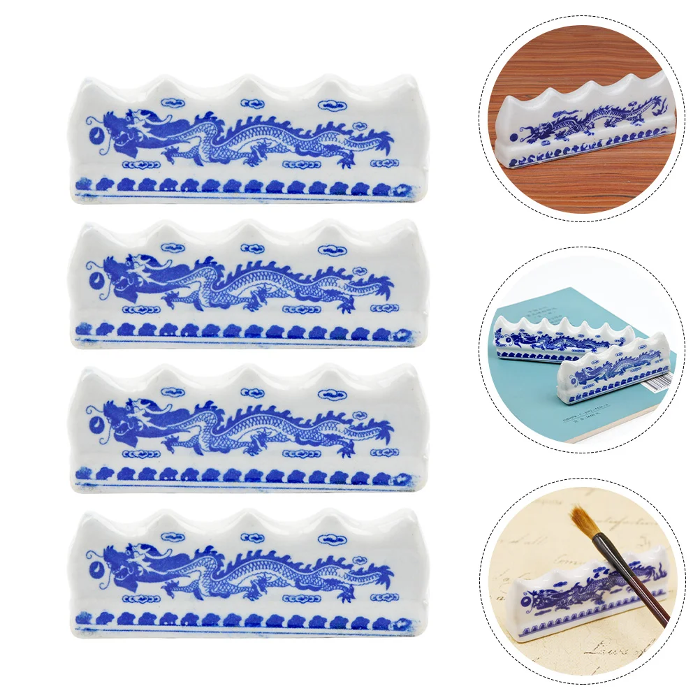 

Brush Calligraphy Rest Holder Ceramic Rack Chinese Pen Writing Planner Stand Donovan Dani Anti Paperweight Japanese Painting