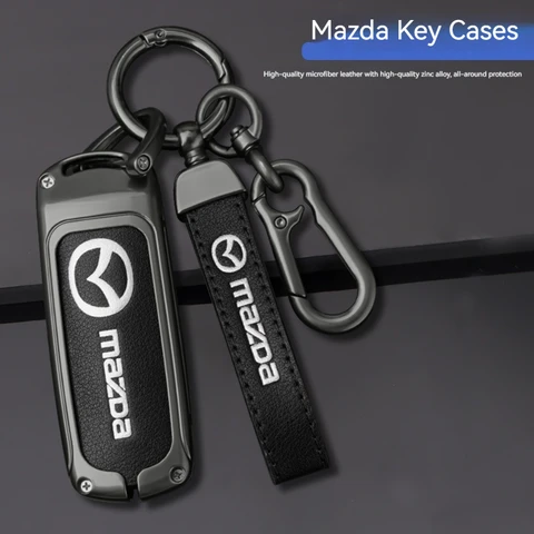 Автомобильный ключ из цинкового сплава для Mazda Axela Atenza 3 2 6 CX3 CX5 CX30 CX8 CX9 MX5 RX7 RX8 SKYACTIV, защитный чехол для дистанционного ключа автомобиля