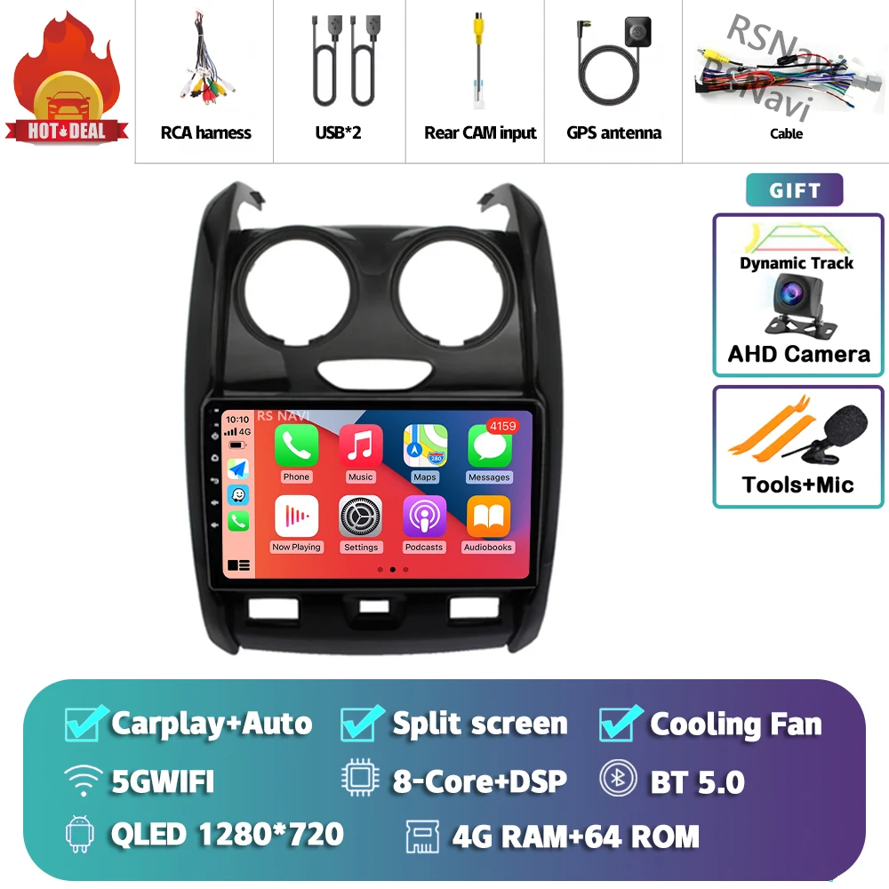 

Android 15 Carplay Auto 2K экран автомобильный радиоприемник мультимедийный плеер для Renault Duster 2015-2020 авторадио GPS стерео 2din головное устройство