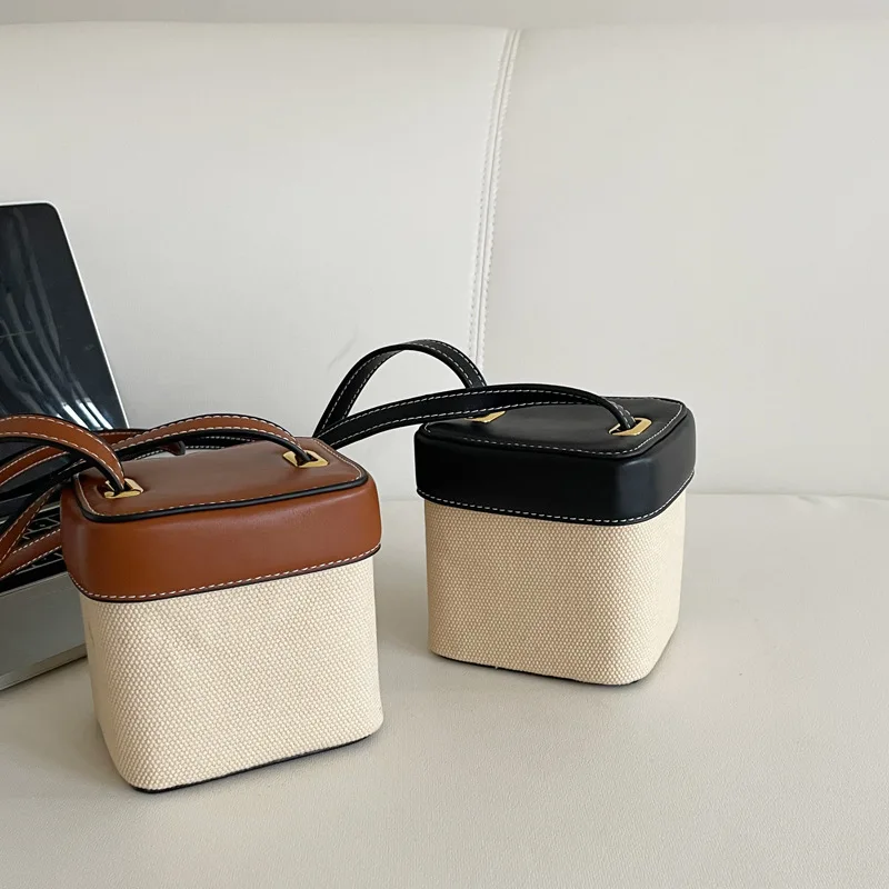 

Роскошная классическая кожаная красная сумка с открытым носком, новинка 2022, женская сумка-бокс, мини женская сумка-мессенджер на одно плечо,...