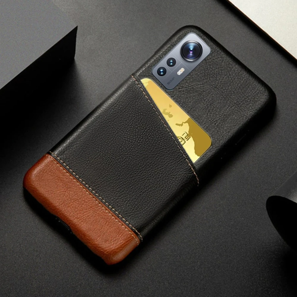 

For Xiaomi 12t pro 12T Case for Xiaomi 12T 12 11T Pro Cove Mixed Splice PU Leather Credit Card Holder Coque For Xiaomi 12T Pro