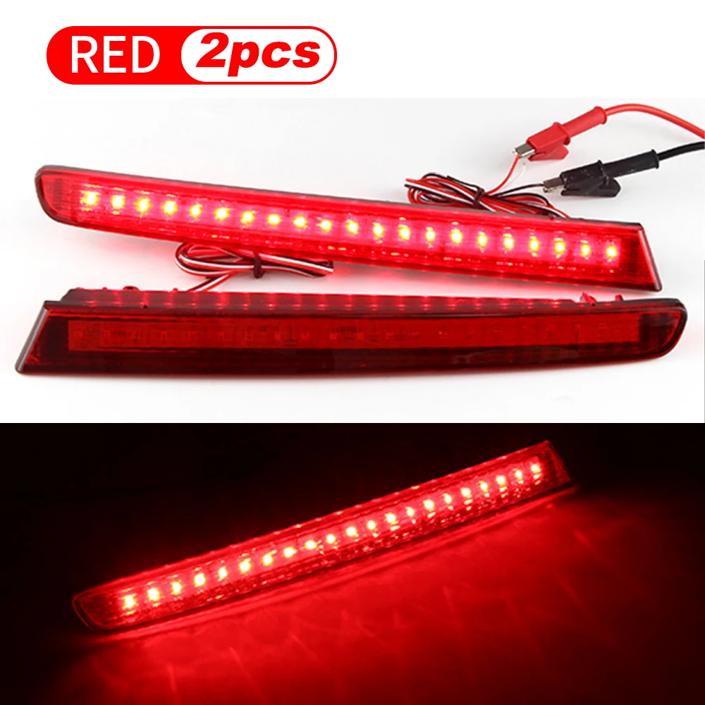 2 шт. дымчатый черный светодиодный отражатель заднего бампера для Ford Explorer 2011 2012 2013 2014 2015 задний тормоз противотуманный фонарь автомобильные аксессуары