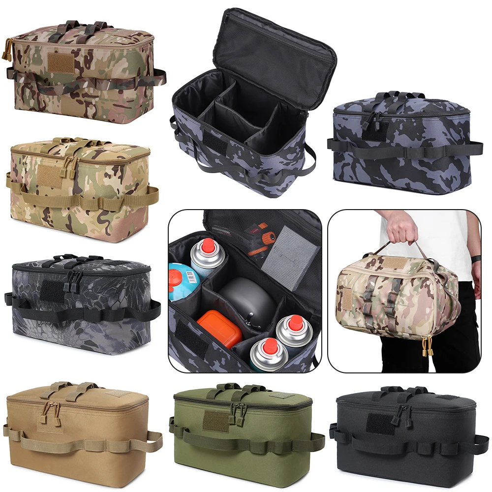 

Уличная сумка для хранения в бензобаке для кемпинга, сумка большой емкости для наземного инструмента для ногтей, газовая канистра, посуда для пикника, набор посуды, Органайзер