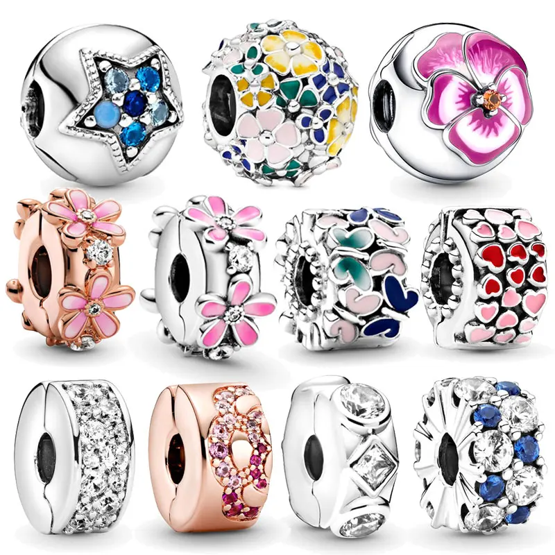 

925 серебряные бусины в виде тропической морской звезды и зажимы для корпуса, подходят для оригинального браслета Pandora, женские изящные украш...