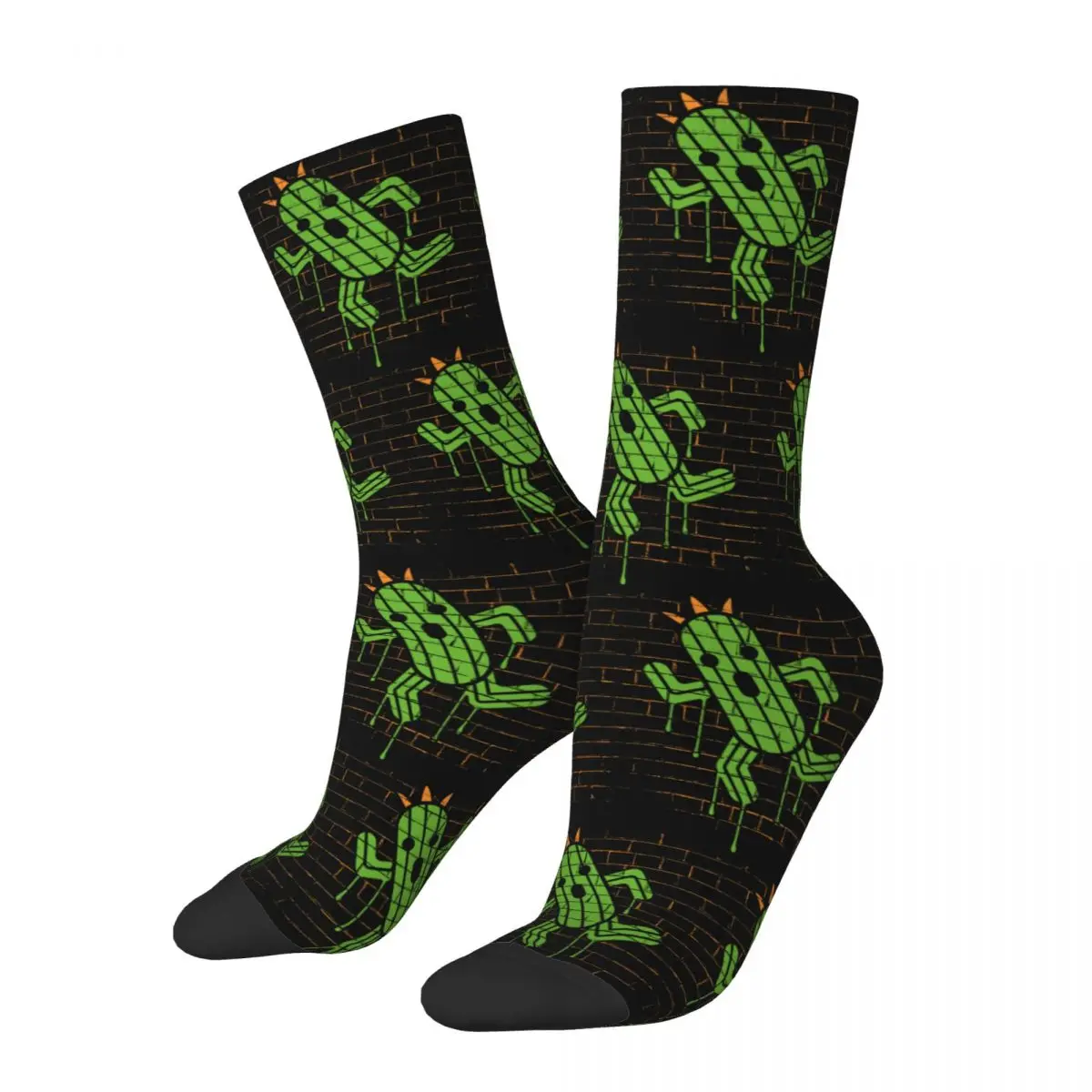 

Happy Funny Men's Socks Cactuar Graffiti Retro Harajuku Final Fantasy XIV Game Street Style Novelty Pattern Crew Crazy Sock Gift