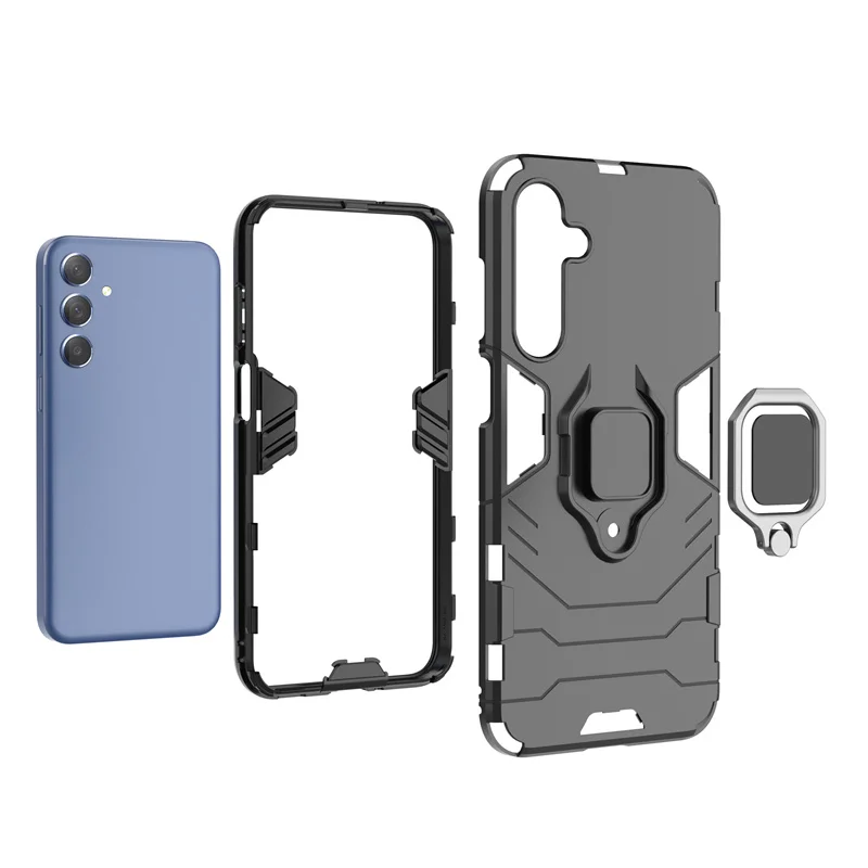 Для Samsung Galaxy M35 5G чехол Магнитный бронированный металлический кольцевой