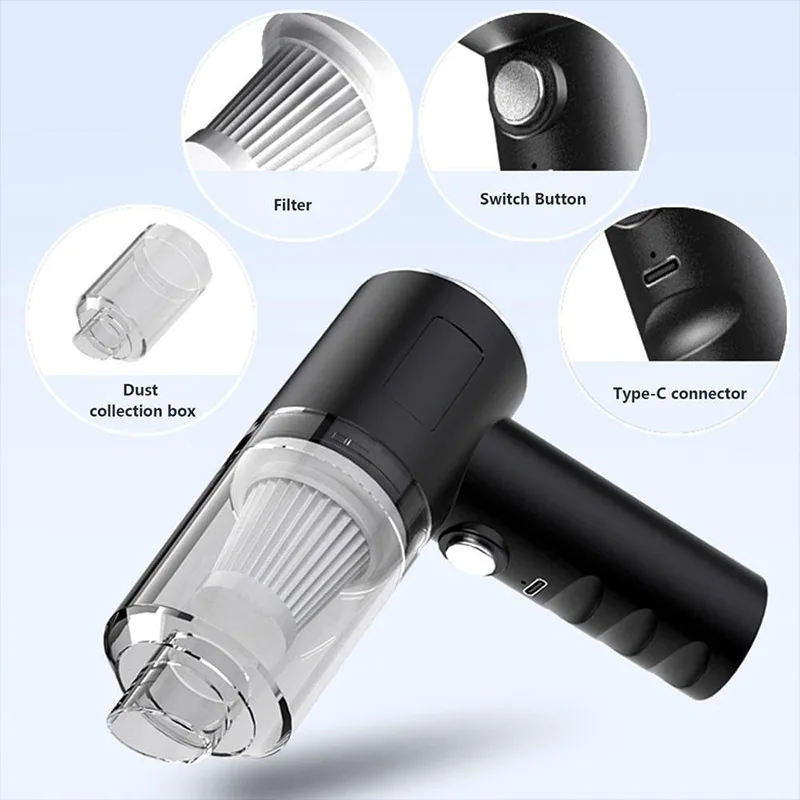 Автомобильный беспроводной пылесос 12000 Па