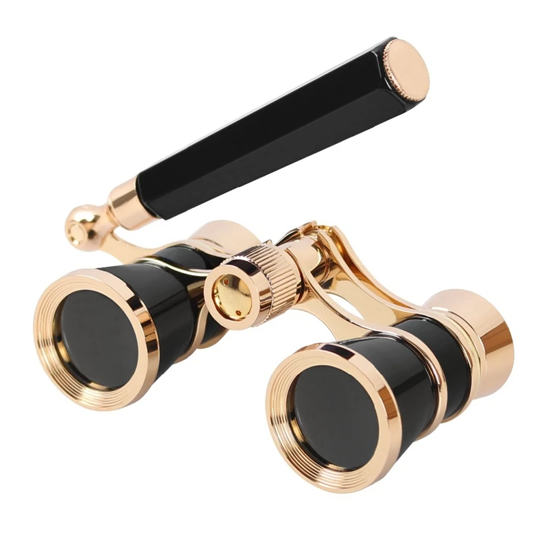 

2022 New Black 3X25 Opera Binocular Coated Lens Telescope Opera Glasses Coated Theater Glass Lady Glass Handle Women Girls Gifts