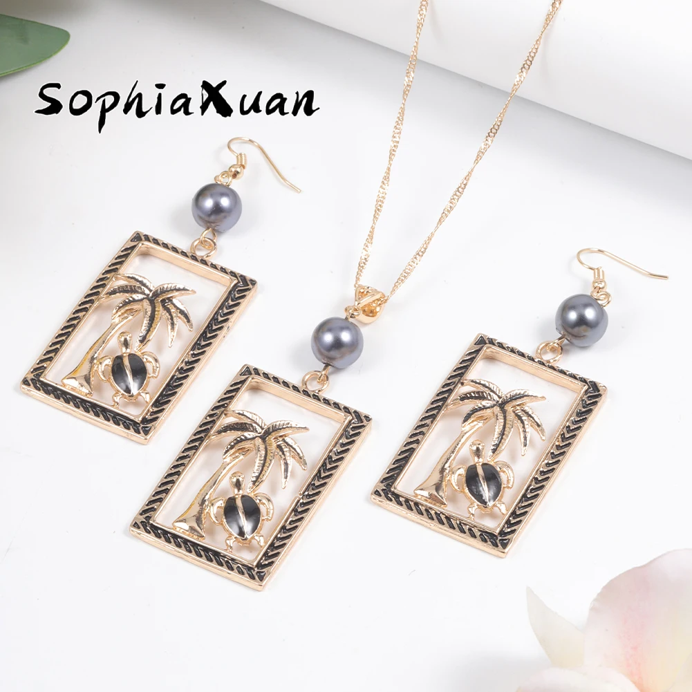 

SophiaXuan Fashion Jewelry Set Necklace Ladies Particular Woman Earrings Gold Plated Adornment Bride Elegant Women's Sets Gift