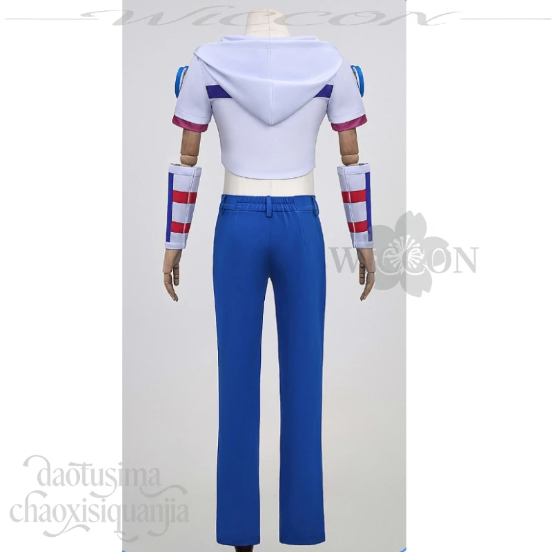 Аниме Joooo SBR Косплей Johnnyy Костюм Y2K Мода Midriff Top Star Pattern Hat Синие брюки Желтые парики Хэллоуин Рождество Cos (art.: 3920d3a4987f5) - 3920d3a4987f5