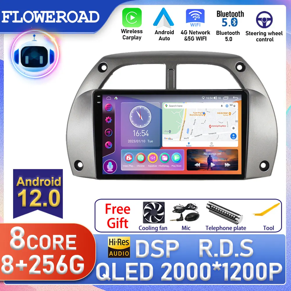 

Автомагнитола 2 Din на Android, мультимедийный видеоплеер с GPS-навигацией для Toyota RAV4 RAV 4 2001 2002 2003 2004 2005 2006