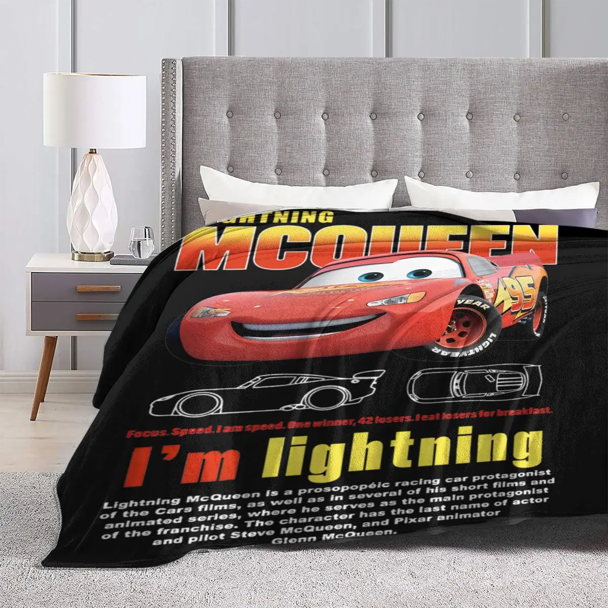 Одеяло I'm Sally Lightning McQueen Cars качественное супер теплое постельное белье пледы