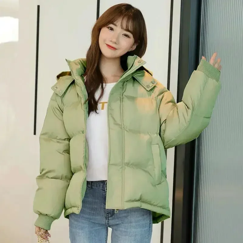2024 новый стиль корейская пуховая хлопковая куртка женские парки с капюшоном