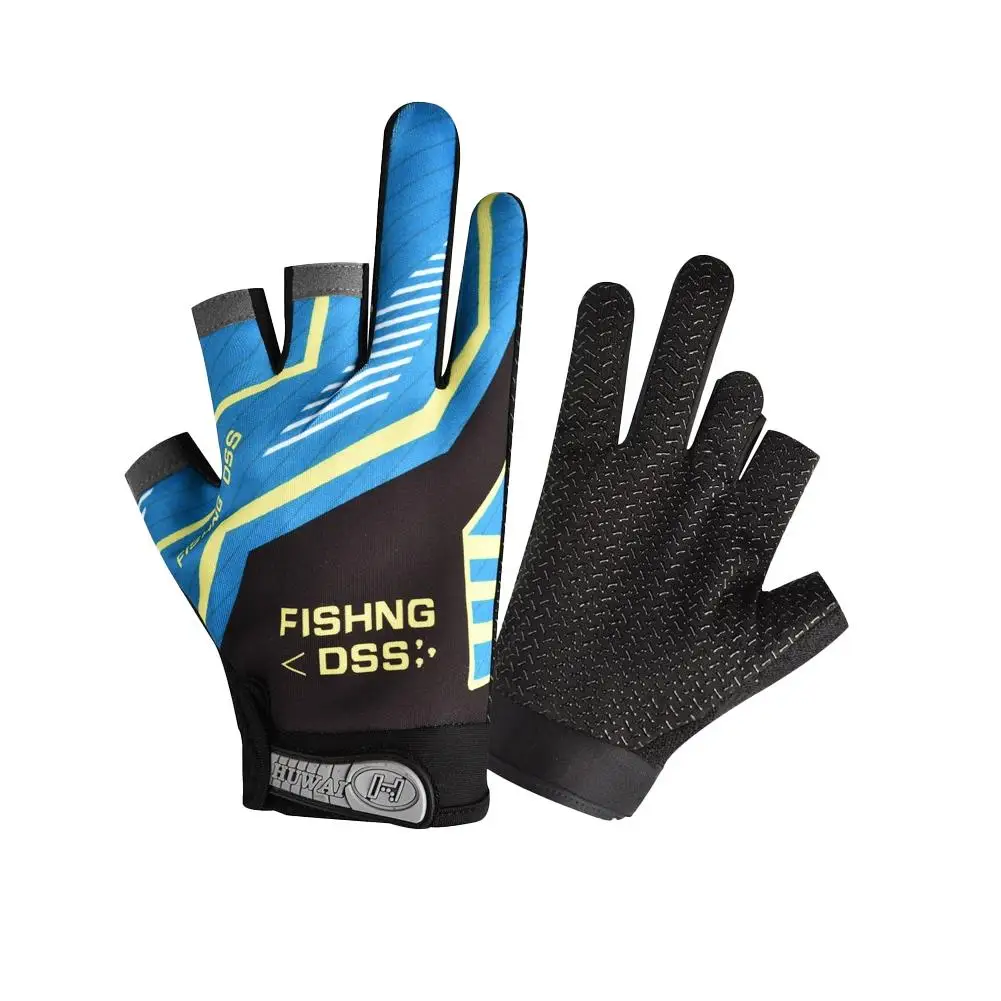 Перчатки рыболовные для мужчин и женщин тонкие дышащие митенки с тремя пальцами