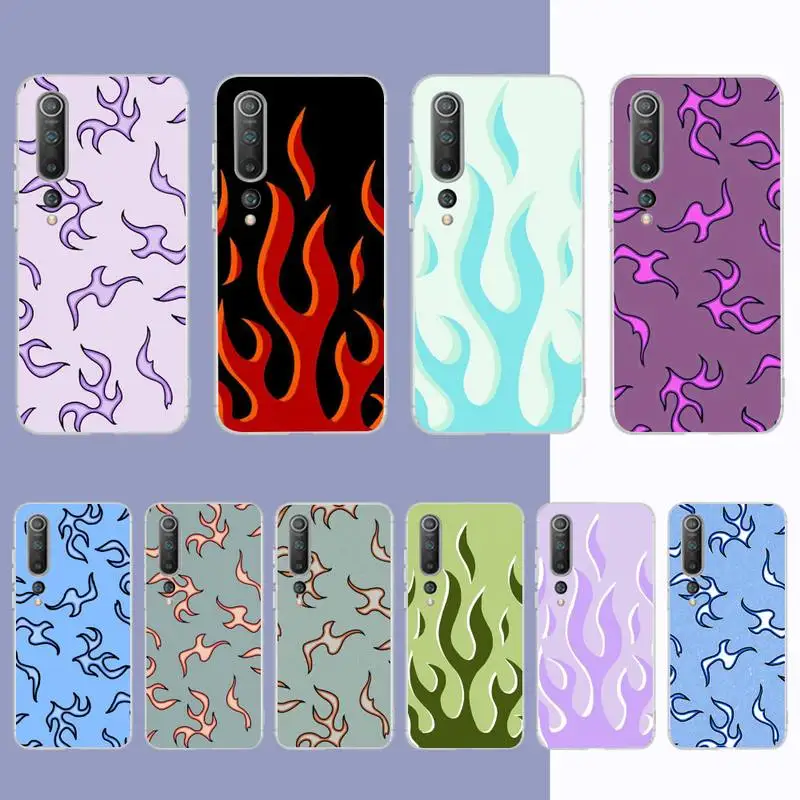 

YNDFCNB Simple Fire Phone Case for Samsung S21 A10 for Redmi Note 7 9 for Huawei P30Pro Honor 8X 10i cover