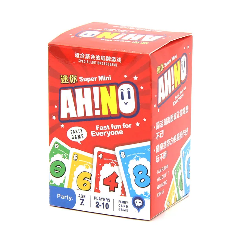 UNO Genuine Mini Cartoon AH!NO Cards Puzzle Game Outdoor Around Fun Game Cards Entertainment Party Puzzle Toy Gift images - 6