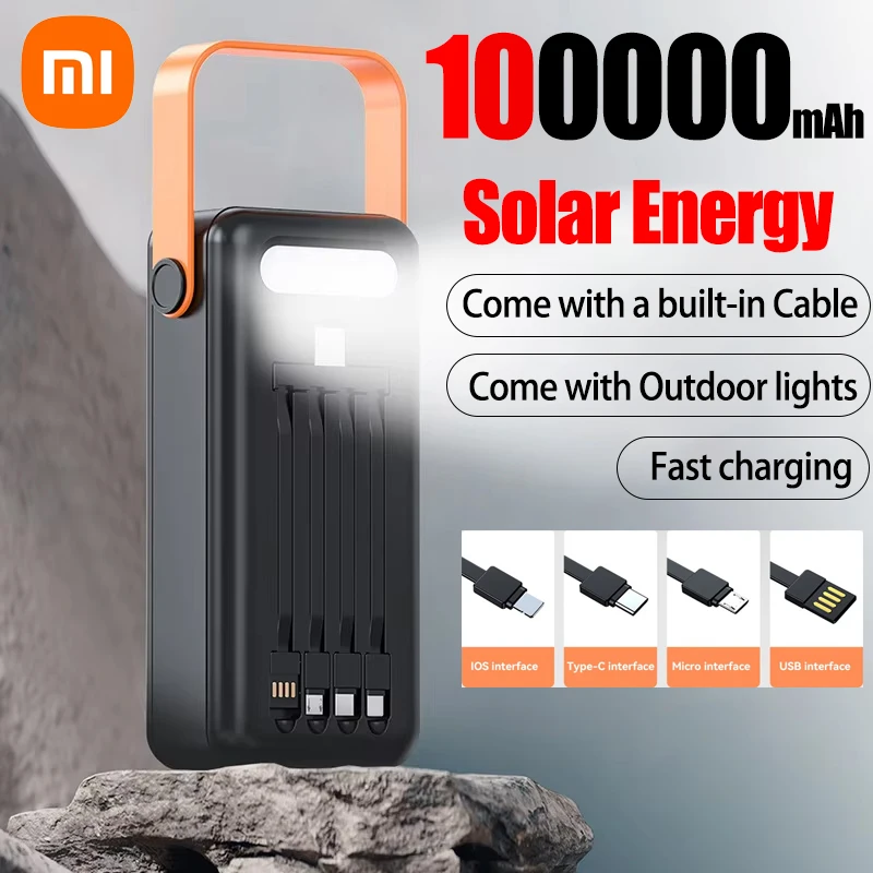 Xiaomi Power Bank Outdoor Camping Light 100000 mAh большой емкости Съемный четырехпроводной мобильный