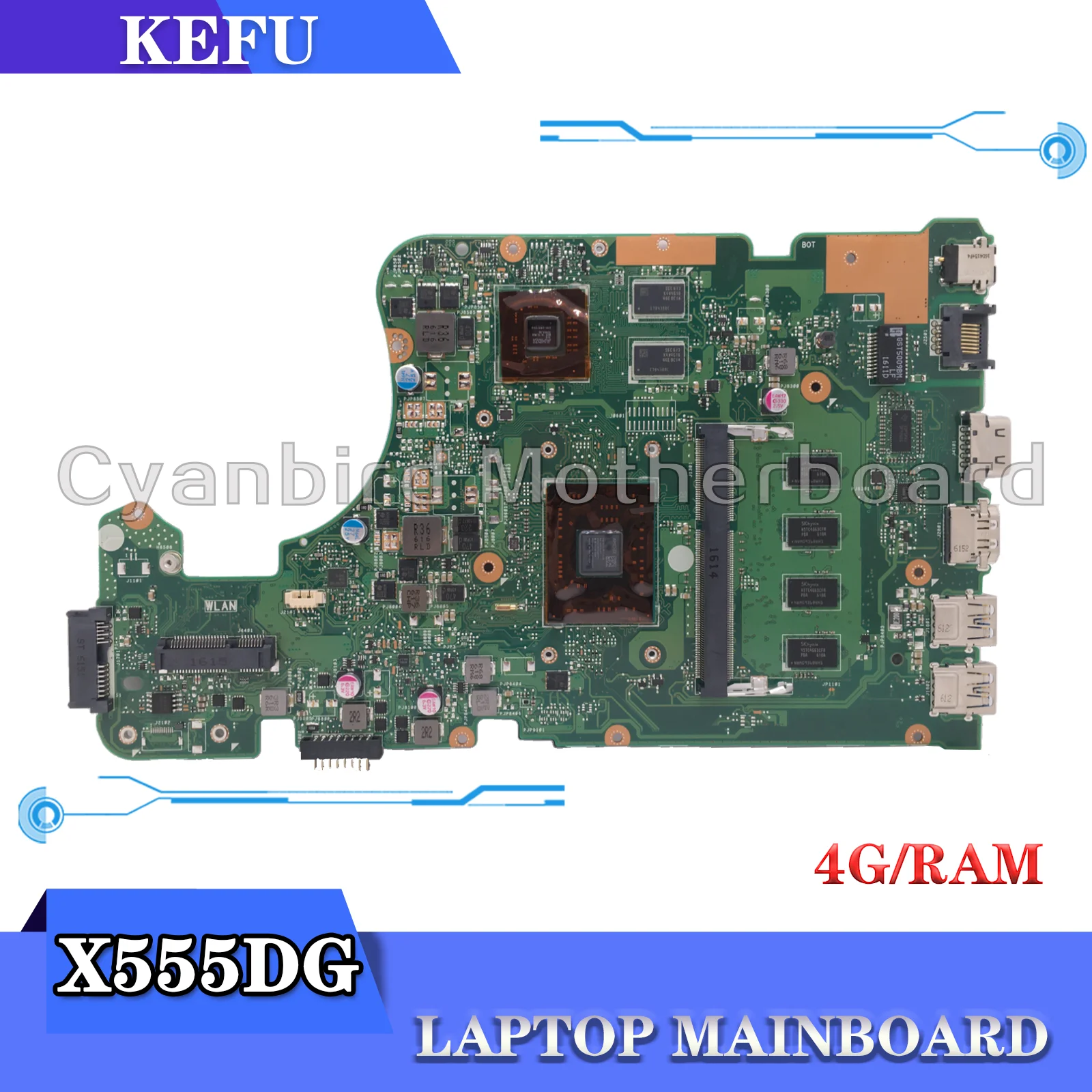 

Notebook X555DG Mainboard For ASUS X555YI X555YA X555D A555DG X555 X555Y Laotop Motherboard CPU E1 E2 A4 A6 A8 A10 A12 FX-8800P