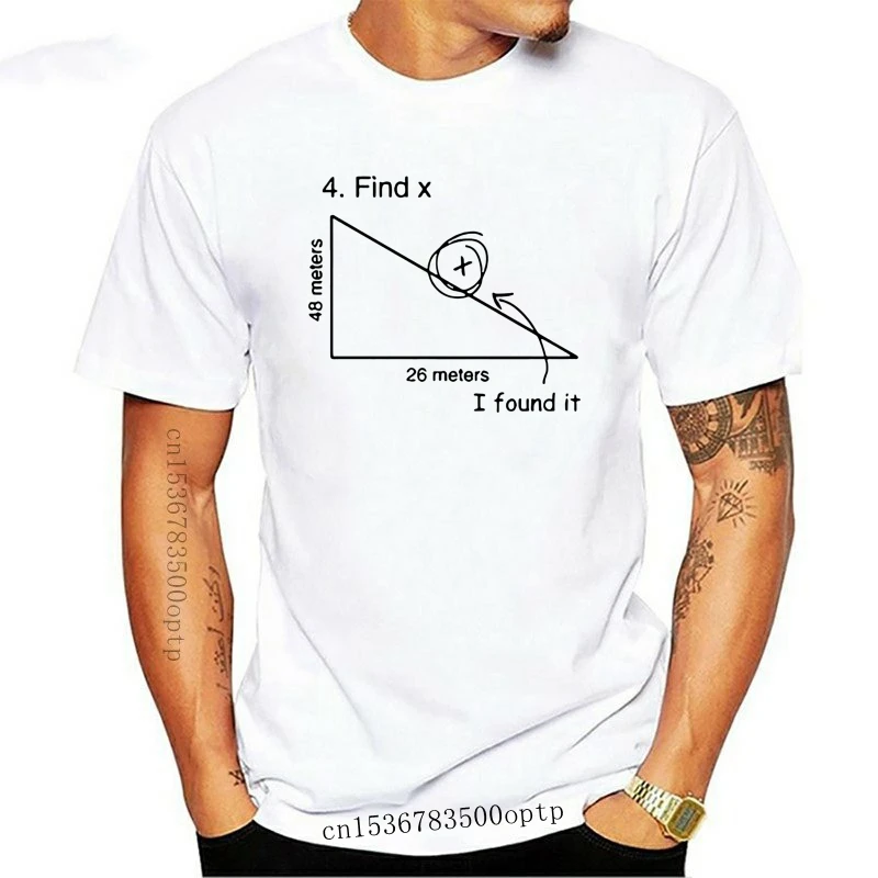 

New Find Variable X T-Shirt Funny Birthday Gifts For Math Teacher Men Boyfriend Husband Casual Cotton Short Sleeve Cartoon T Shi