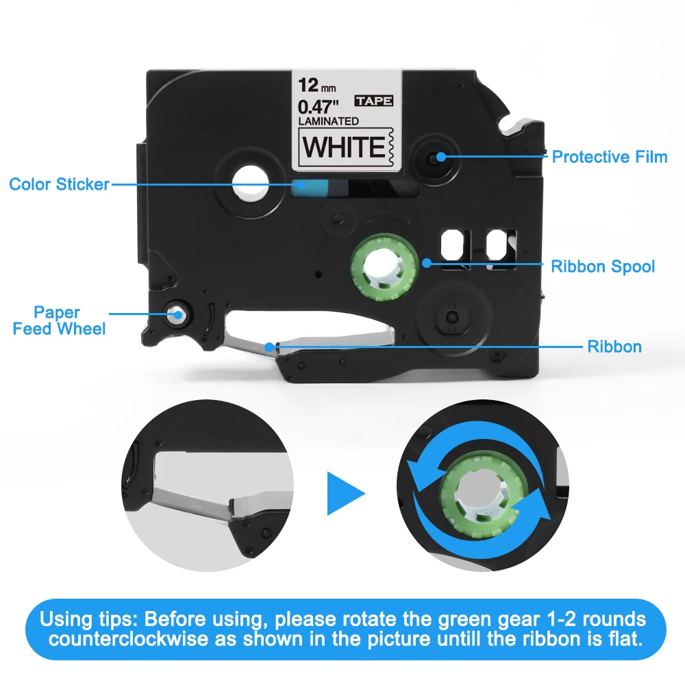 231 10 шт. 12 мм ламинированная лента для этикеток совместимая с Brother 334 335 131 631 P-Touch