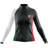 team 2022 cycling long sleeve jersey spring and autumn cycling clothing womens black mexico