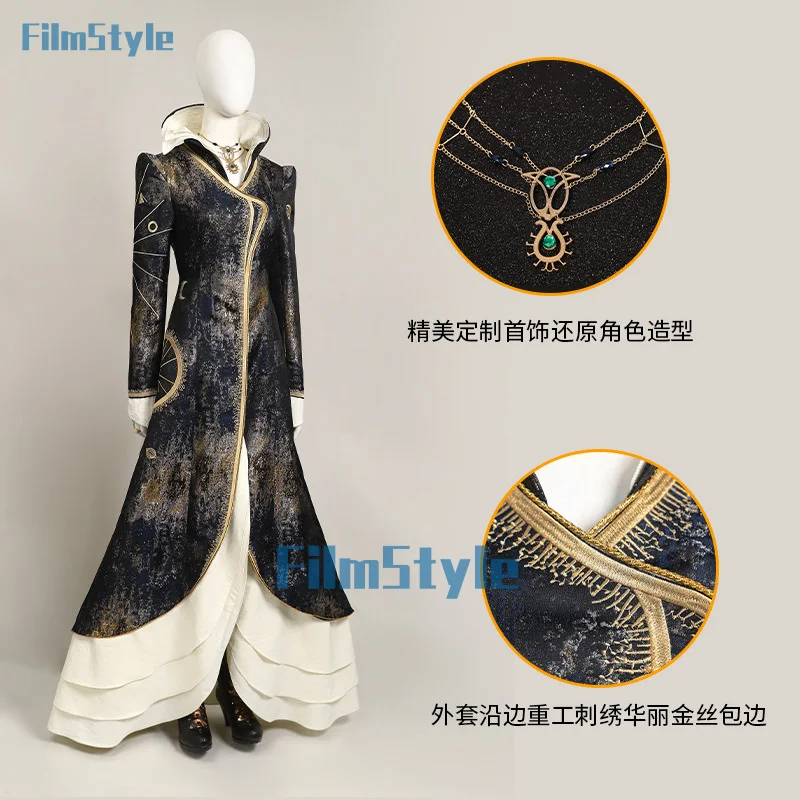 FilmStyle Wicked Madame Morrible Косплей Костюм Платье с вышивкой Взрослый женский наряд