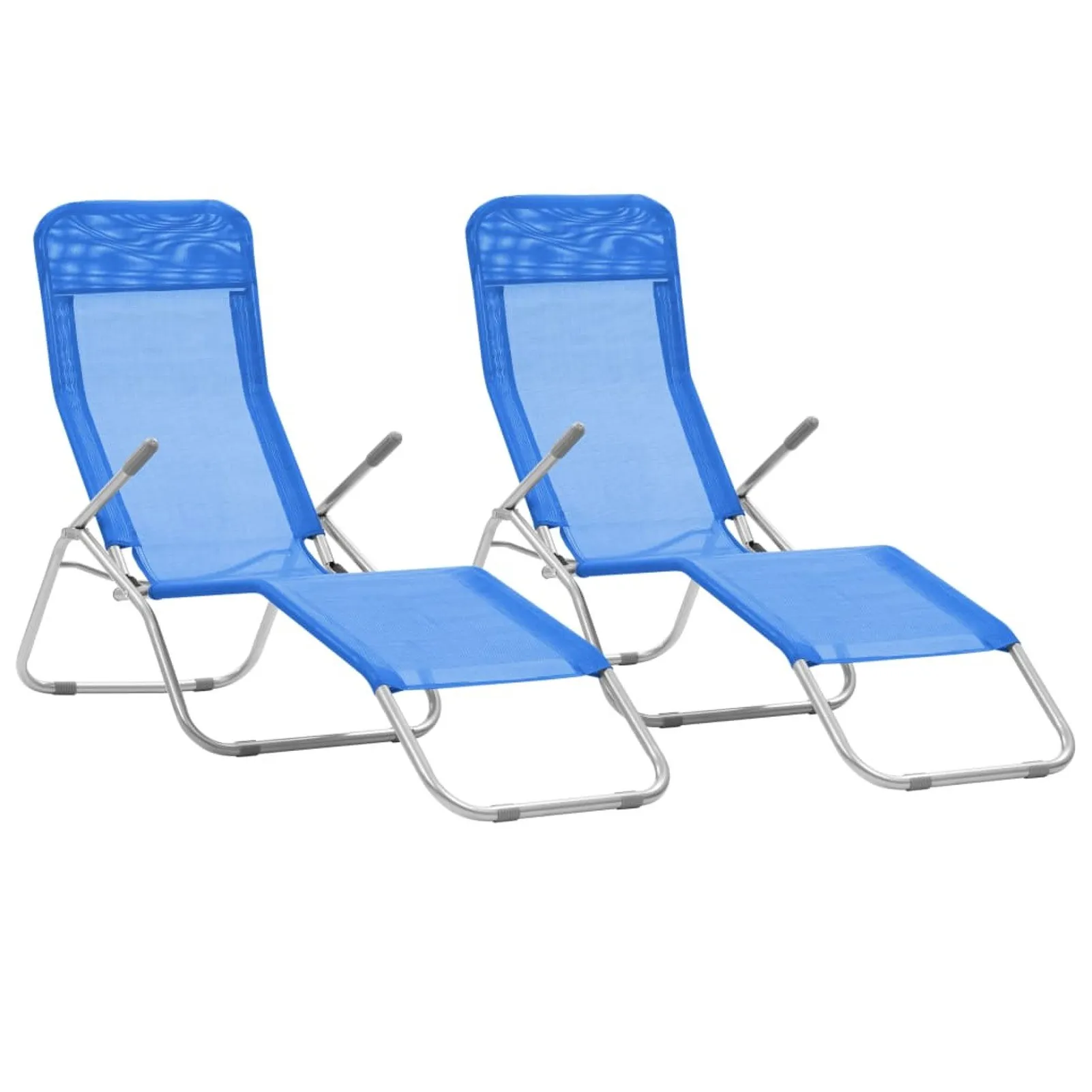 

Folding Sun Loungers 2 pcs Textilene Blue