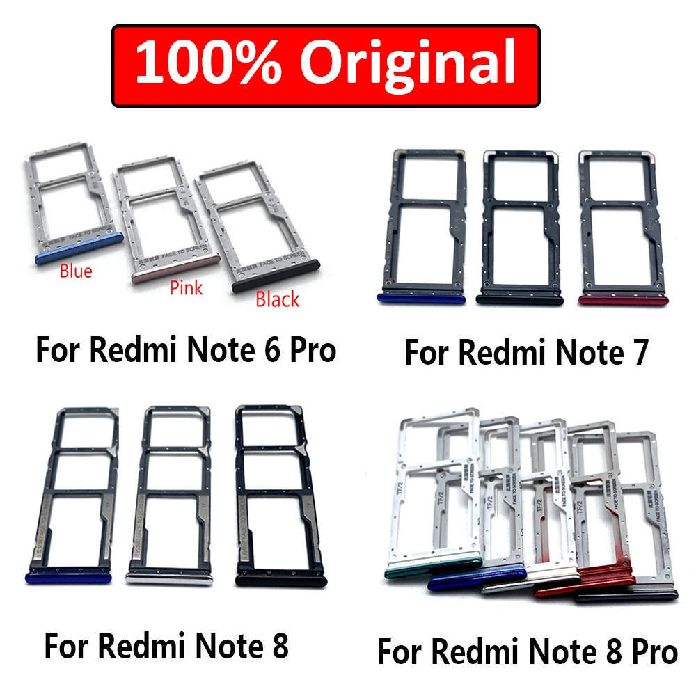 Новый держатель слота для SIM-карты Xiaomi Redmi Note 5 6 8 7 Pro запасные части - купить по