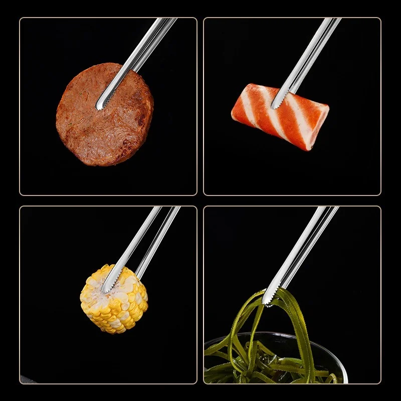 Щипцы для барбекю и еды нескользящий Пинцет из нержавеющей стали зажим салата