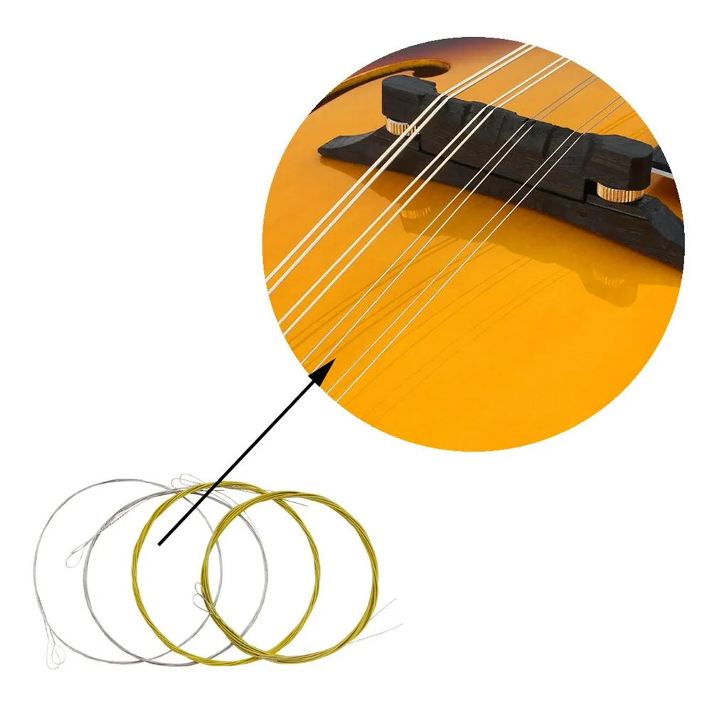 

4 Pcs Mandolin String Stainless High Quality Steel Wire Stringed Musical Instrument Accessories Exquisite Gift 0.25 0.36mm