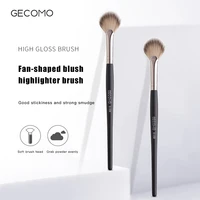 1 pcs professional fan makeup brush blending highlighter contour face loose powder brush partial face cosmetic beauty tools
