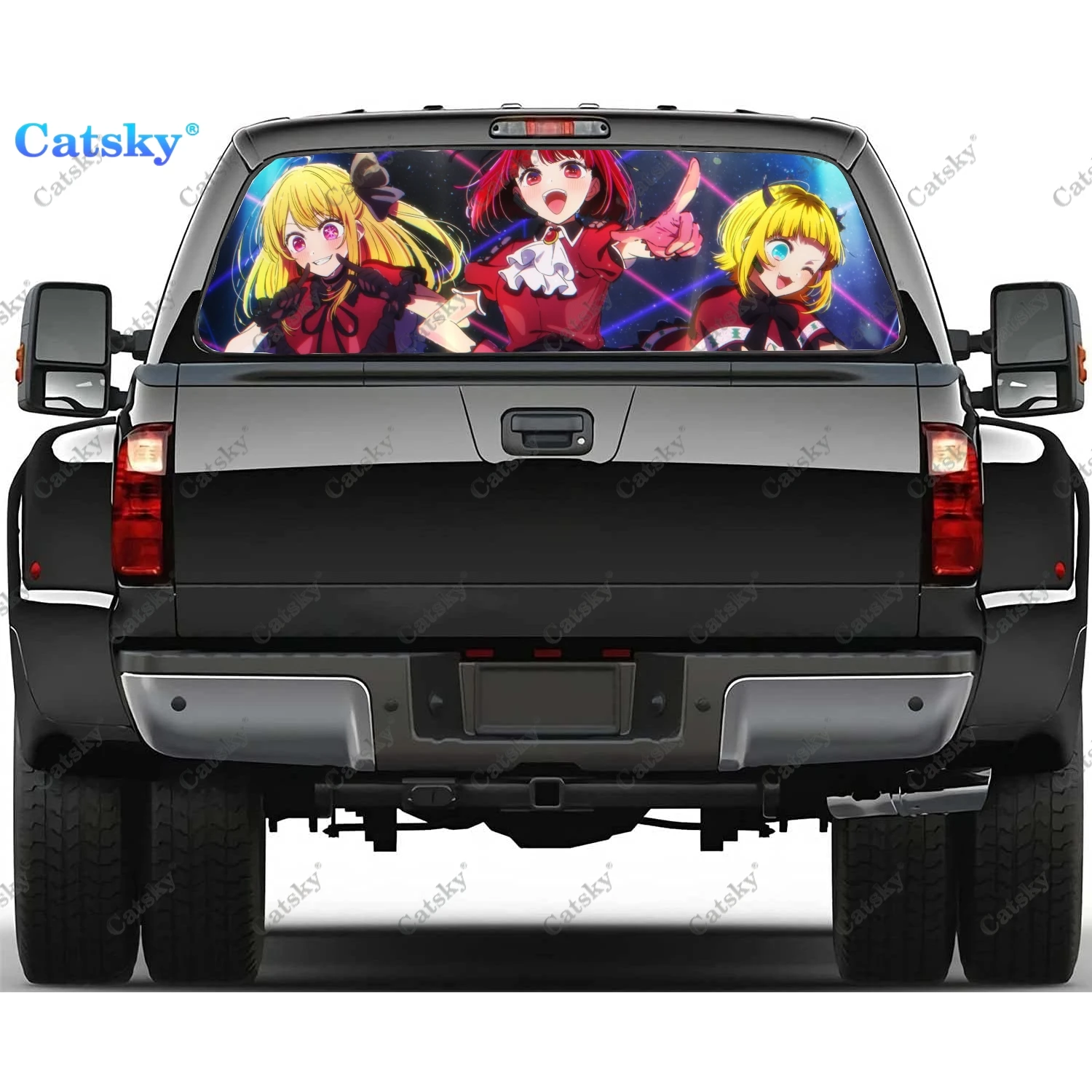 

Oshi no Ko аниме печать наклейки на заднее стекло наклейка на заднее стекло грузовика универсальный оттенок перфорированный винил графика